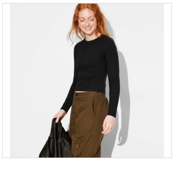 wild fable Tops - Wild Fable Women's Long Sleeve Base Layer T-Shirt Black Size Large new